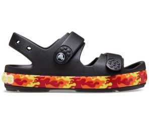 Crocband Cruiser Flames Sndl T Blk C10