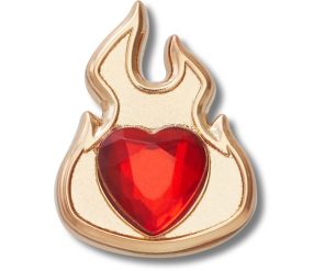 Gold Flame with Ruby Heart